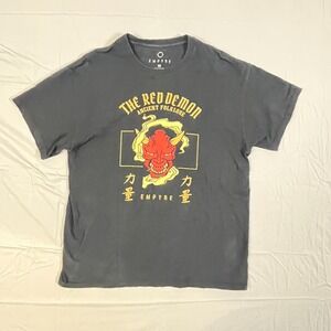 Empyre T Shirt Mens Large Black The Red Demon Graphic‎ Print Cotton Crew Neck